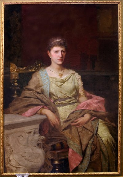 Retrato da condessa Tyszkiewicz (?). Pintura de Henryk Siemiradzki (1843-1902), huile sur toile de Henryk Siemiradzki