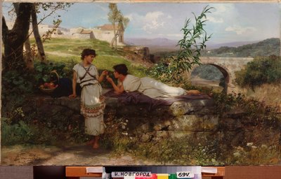 Talismã. Pintura de Henryk Siemiradzki (1843-1902), óleo sobre tela, por volta de 1890. Arte polonesa de Henryk Siemiradzki