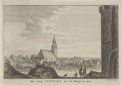 Vista de Oostvoorne
Vista da aldeia de Oostvoorn, uyt de Burgt (título sobre o objecto) de Hendrik Spilman
