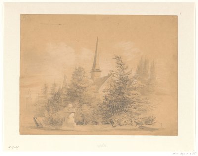Igreja entre as árvores de Hendrik Valkenburg