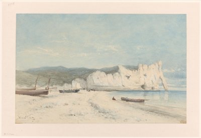 Paisagem costeira com falésias de giz branco de Hendrik Veder