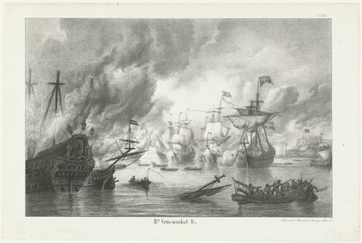 A Viagem a Chatham, 1667 de Hendrik Vettewinkel