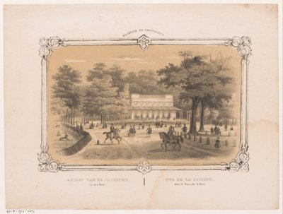 Sociedade no Haarlemmer Hout em Haarlem
Vista do clube na madeira (título sobre o objecto)
Haarlem and environs (título da série sobre o objecto) de Hendrik Wilhelmus Last