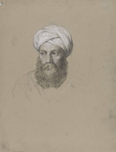 Cabeça de um árabe com turbante de Hendrik Willem Cramer