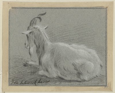 cabra mentirosa de Hendrik Willem Schweickhardt (signed by artist)