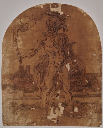 Marte fora dos muros de Bruxelas de Hendrik de Clerck