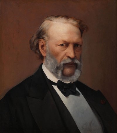 Retrato de Hendrik Consciência 1812-1883. de Hendrik de Pondt