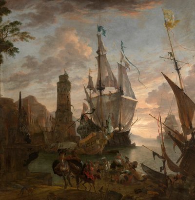 Porto Oriental (óleo sobre tela) de Hendrik van Minderhout