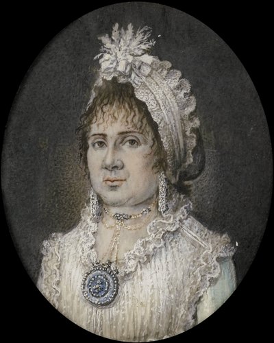 Catarina Theresia Weber (1760/61-1847). Esposa de Joannes Titsingh, Amsterdã de Hendrik van Overklift (possibly)