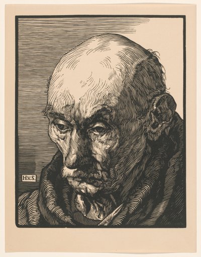 Retrato de um homem velho desconhecido de Hendrik van Straten