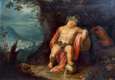 Bacchus Asleep (óleo sobre tela) de Hendrik van the Elder Balen