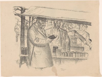 Estábulo de livros num mercado de Henk Henriët