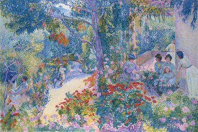Tarde no jardim de Henri Edmond Cross