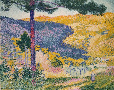 Vale com abeto (sombra na montanha) de Henri Edmond Cross