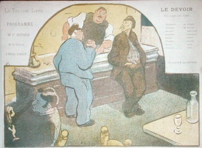 Programa para a temporada de 1892-3 no Teatro Libre, Paris, para a peça 