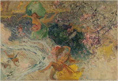 Esboço para a Câmara Municipal de Aubervilliers: Alegoria (teto do salão da aldeia) de Henri-Gaston Darien