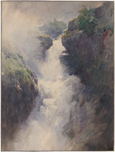 Uma cascata nas montanhas de Henri-Joseph Harpignies