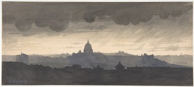 São Pedro visto do Pincio, Roma de Henri-Joseph Harpignies
