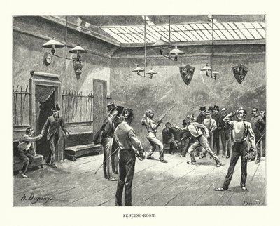 Sala de esgrima (gravura) de Henri-Louis Dupray
