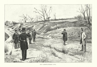 O duelo Gambetta Fourtou (gravura) de Henri-Louis Dupray