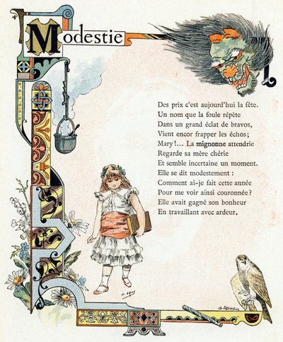 Ilustração para "Alphabet of good examples", c.1890 (gravura) de Henri (1858 1924) Gray