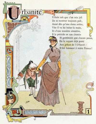 Letra U Urbanite - Ut Urna Uniforme Um, c.1890 (gravura) de Henri (1858 1924) Gray