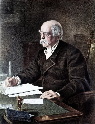 Otto, Príncipe von Bismarck (1815 - 1898), estadista alemão de acordo com a pintura de Todos os Santos de Henri (after) Toussaint