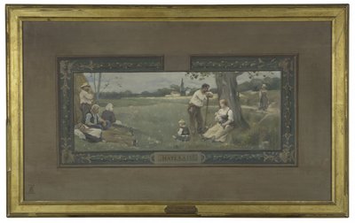 Esboço para a sala de casamentos da Câmara Municipal do 14º distrito: Maternidade, em 1889 (óleo sobre tela) de Henri Adrien Tanoux