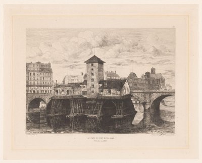 Gezicht op de Pont Notre-Dame A bomba Pont Notre Dame (título no objeto) L