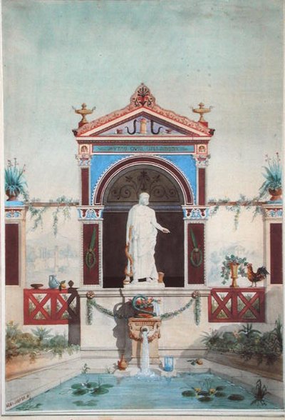 Design para uma fonte para Aesculapius de Henri Antoine Revoil