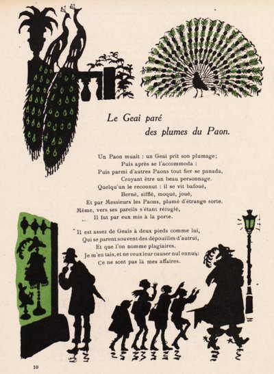 O gaio adornado com penas de pavão de Henri Avelot