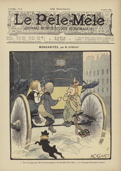 Mondanites Ilustração para Le Pele-Mele, 1902 de Henri Avelot