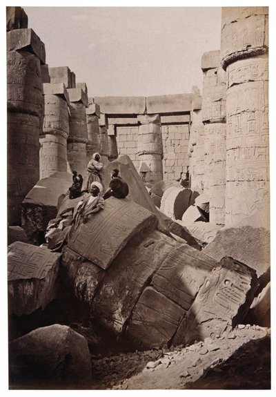 Ruínas de Karnak, c.1900 (foto) de Henri Béchard