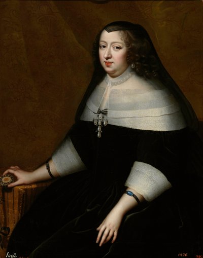 Retrato de Ana da Áustria (Autriche) (1601-1666) - par Henri Beaubrun (1603-1677), ca 1659 - Óleo sobre tela de Henri Beaubrun