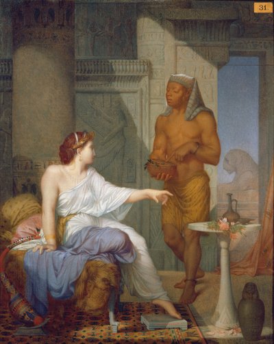 Cleópatra e o seu Escravo (óleo sobre tela) de Henri Blaise Francois Dejussieu