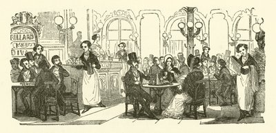 O Garçom da Casa do Café (gravação) de Henri Bonaventure (after) Monnier