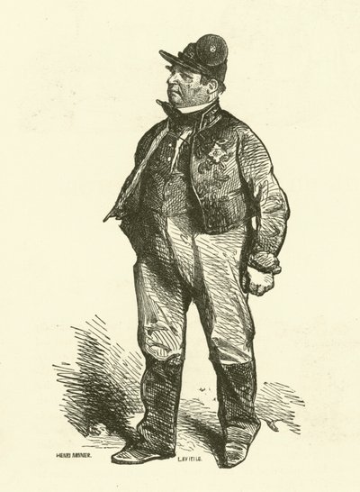 O Condutor de Diligência (gravura) de Henri Bonaventure (after) Monnier