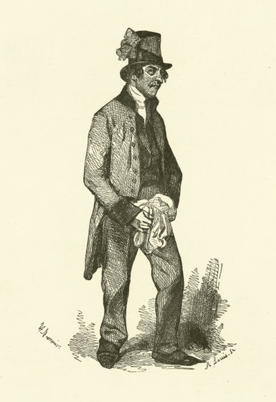 O mudo (gravação) de Henri Bonaventure (after) Monnier