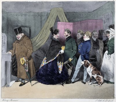 Indiscreção - em "Esquisses parisiennes" de Henri Monnier, ed. Delpech, Paris de Henri Bonaventure Monnier