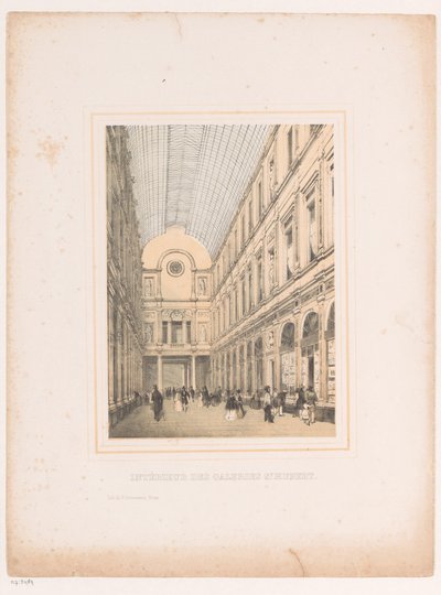 Interior das galerias reais de St Hubert em Bruxelas
Intérieur des galeries St. Hubert (título sobre o objecto) de Henri Borremans (attributed to)