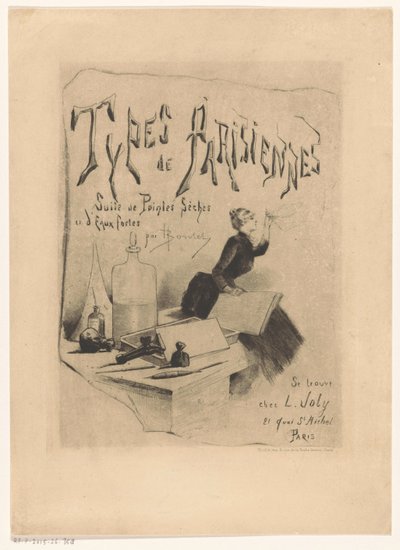 Materiais e ferramentas de um fabricante de impressão
Tipos de Parisiennes (título da série sobre o objecto) de Henri Boutet