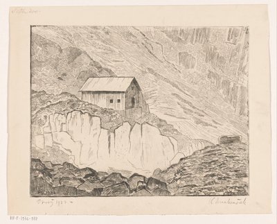 Casa em uma montanha de Henri Braakensiek (signed by artist)
