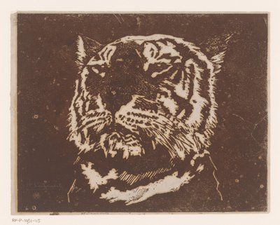 Tigre de Henri Charles Guérard (signed by artist)