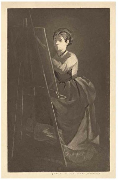 No Cavalete – Retrato da Artista Jeanne Gonzalès de Henri Charles Guérard
