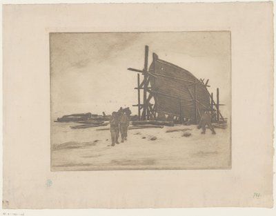 Barco em construção de Henri Charles Guérard