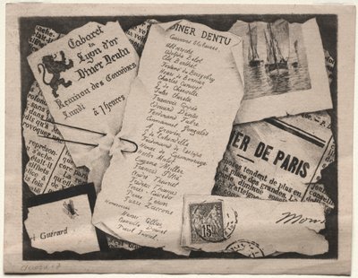 Convite para o jantar, c. 1882 de Henri Charles Guérard