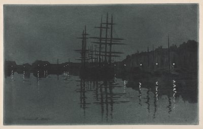 Efeito da Lua em Dieppe de Henri Charles Guérard