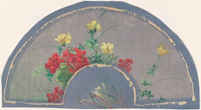 Ventilador com papoilas de Henri Charles Guérard