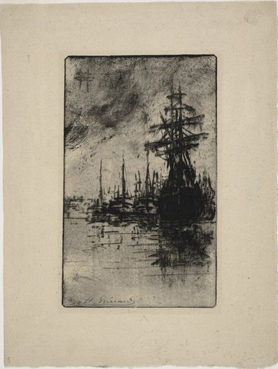 Veleiros na água de Henri Charles Guérard
