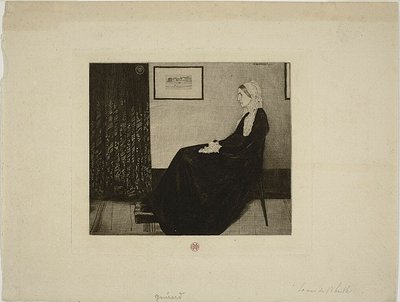 A Mãe de Whistler, depois de Whistler de Henri Charles Guérard